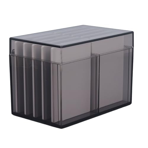 FOSA 10 Layers Acrylic Eyelash Storage Box, Magnetic Bottom Extension Grafting Tool with False Eyelashes Pallet Holder, Water (Tea Transparent)