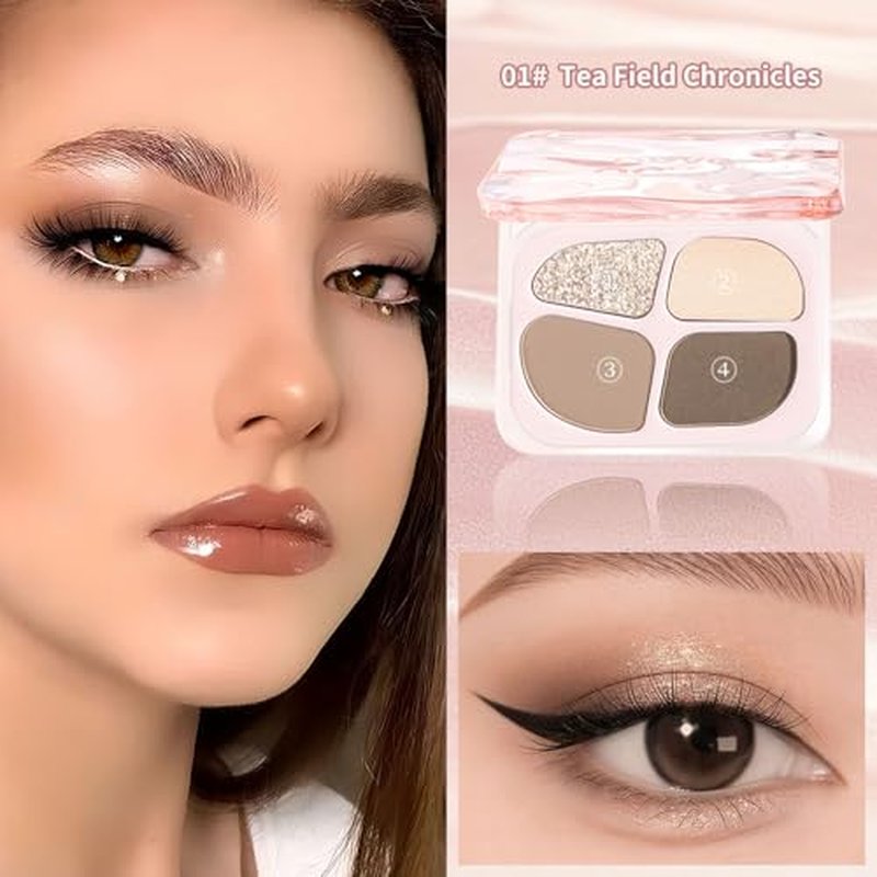 4 Color Matte Eyeshadow Palette - High Pigment for All Occasions