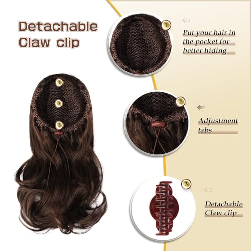 13" Curly Ponytail Extension Clip Synthetic Hair
