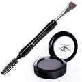 Eye Embrace Warm Betty Light Gray Eyebrow Powder & Pro Grip Angled Brow Brush Bundle - Waterproof, Cruelty-Free
