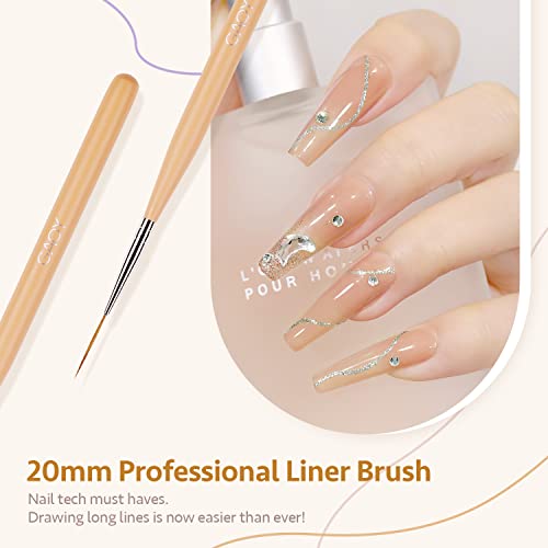 GAOY 8 Pcs Nail Art Brushes - Colored Nail Art Pens & Dotting Tools Set
