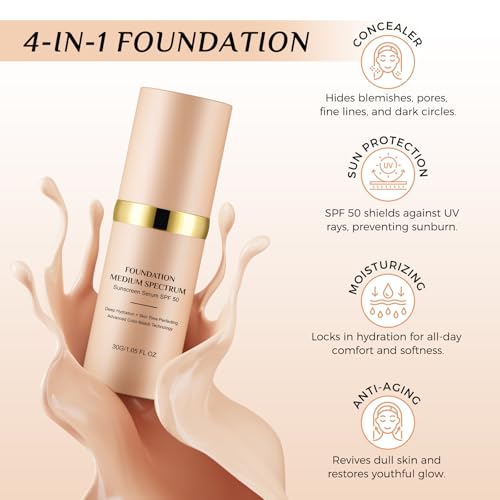 Color Changing Foundation SPF 50+ Waterproof Liquid Makeup