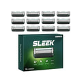 DORCO SLEEK - Six Blade Razor System with Multi-Flex technology Refill Set, Precision Shaving Razor Replacement Cartridge (12 pack)