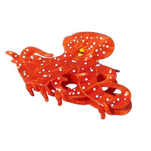 Ocean Animal Octopus Hair Claw Clips for Women - Funky Acetate Design