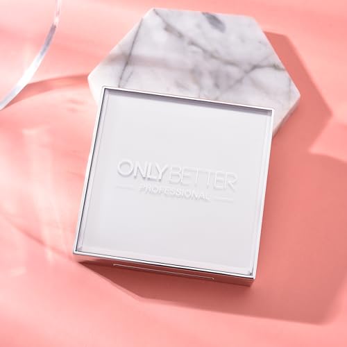 Cream Highlighter Palette with Built-in Mirror | Silver White