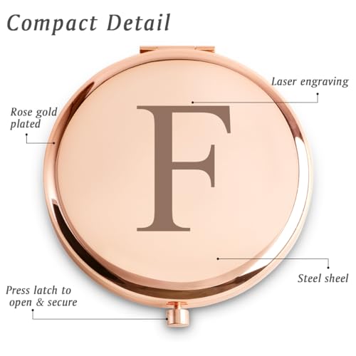 Personalized Compact Mirror for Women - Custom Engraved Gift