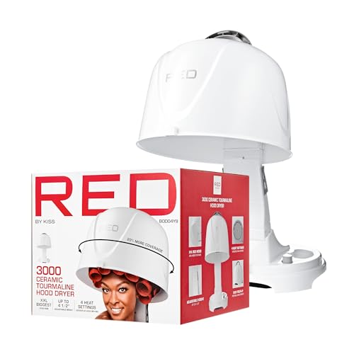 Red by Kiss Ceramic Tourmaline Hood Dryer - 4 Heat Settings