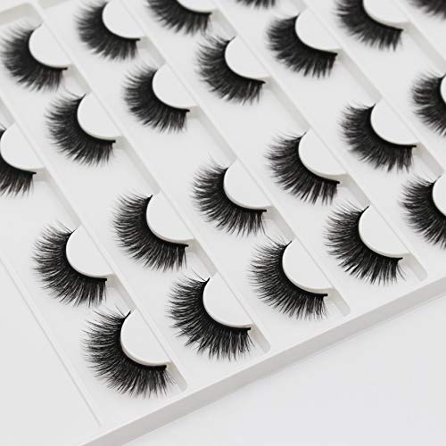 Mink False Eyelashes 16 Pairs - 3D Handmade Natural Look