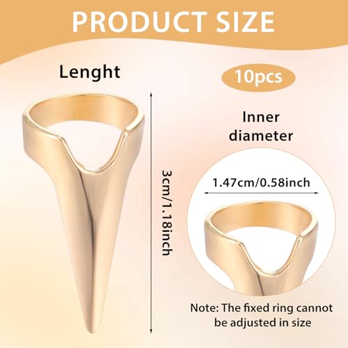 10 Piece Hair Sectioning Rings - Gold & Silver Braid Tool Set