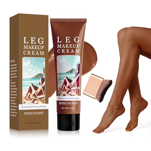 Waterproof Leg Makeup Cream with Brush - No Transfer Body Concealer