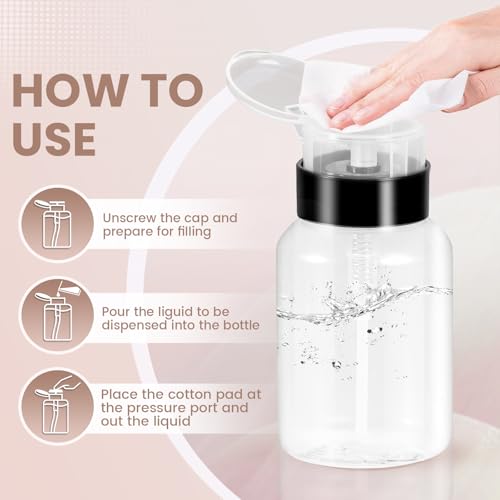 Acetone-Safe Nail Polish Remover Pump Dispenser, 200ml - 2 Pack