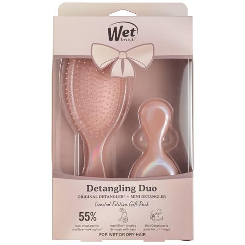 Wet Brush Original & Mini Detangler Hair Brush Gift Pack - Iridescent Bronze