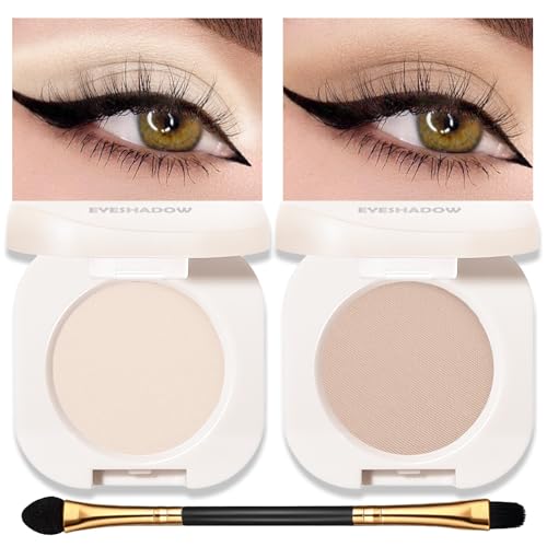 Matte Eyeshadow Palette 2-Piece Set - Nude Brown Shimmer & Matte