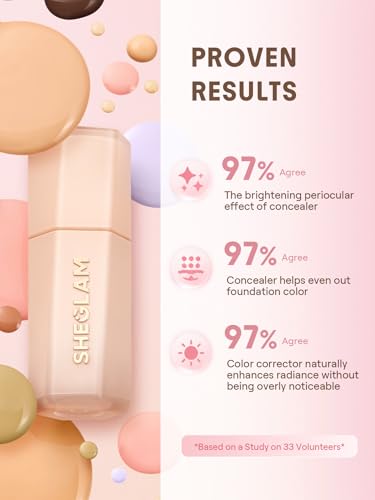 SHEGLAM Hideaway Full-Coverage Liquid Concealer – Hydrating Creamy Finish
