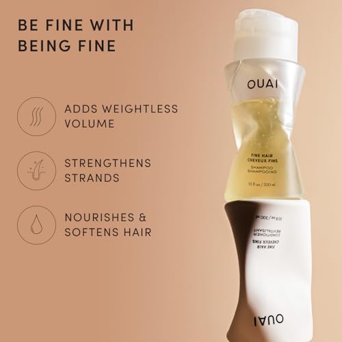 OUAI Fine Shampoo and Conditioner Set - Volume Boosting for Fine Hair