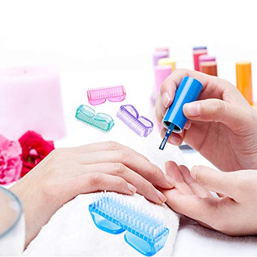 6-Pack Nail Cleaning Brush Set with Handle Grip for Detail Cleaning