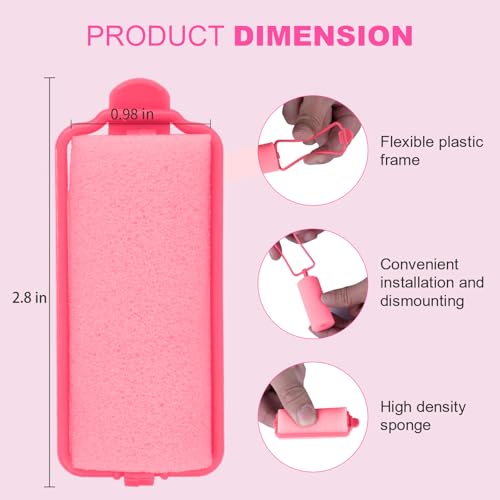 36-Pack Foam Hair Rollers - Soft Sponge Curlers for Overnight Styling