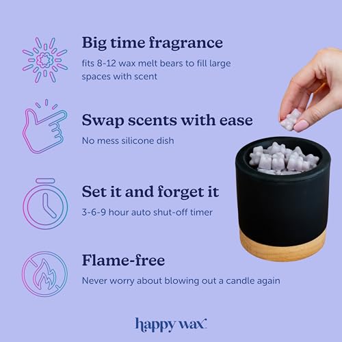 Happy Wax Clay Mod Max XL Warmer - Our Largest Warmer Ever! - Perfect for Great Rooms & Open Concept Spaces - for use with Scented Wax Melts