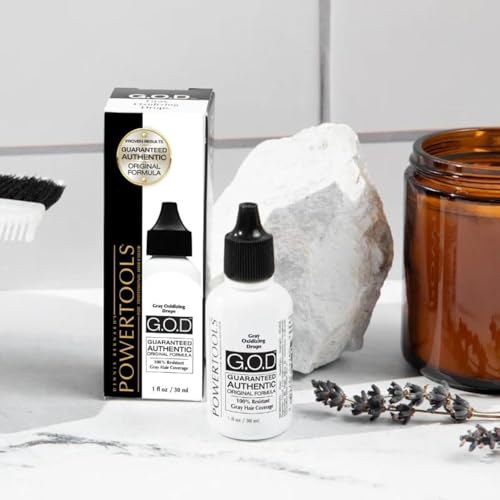 GOD Gray Hair Coverage Drops - 1 FL OZ (Pack of 3)
