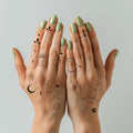 Everjoy Minimalist Temporary Tattoos for Women - 50 Pcs Boho Finger Tattoos