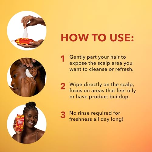 Creme of Nature Argan Oil from Morocco Scalp Relief Wipes, Moisturizing Cleanser for Dry Irritated Scalp, Braids & Locs Care, 20 count