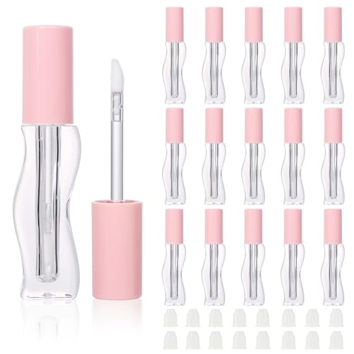 9pcs Pink Empty Lip Gloss Tubes 2.5ml with Wand Caps