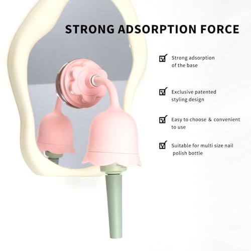 360° Rotating Nail Polish Holder with Suction Base