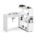 HolaiNail Reversible White Manicure Table with Dust Collector & Storage