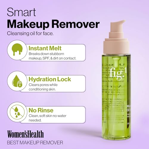 Fig.1 Micellar Oil Cleanser - Makeup Remover with Squalane & Grapeseed Oil 3.4oz