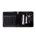Seki Edge Men's Premium Grooming Kit (MS-01) With Nail Clippers & Nostril Scissor - Manicure & Pedicure Professional Set in Genuine Leather Case