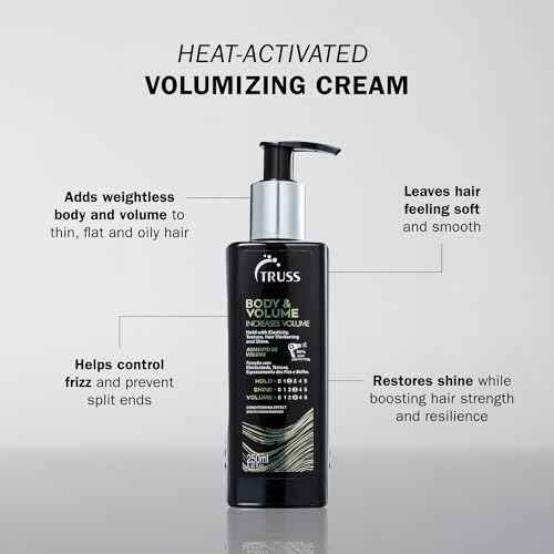 Truss Body & Volume - Weightless, Heat Activated Cream for Volume and Texture to Thin, Oily Hair Types - Light to Medium Hold with Elasticity, Hair Thickening & Shine (8.45oz)