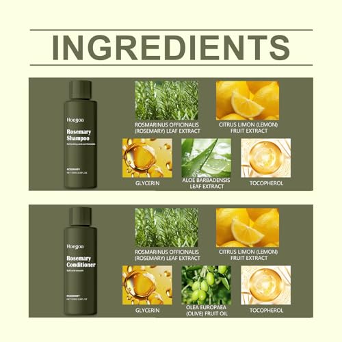 Hoegoa Rosemary Hair Care Set - Nourishing Shampoo & Conditioner 100ml