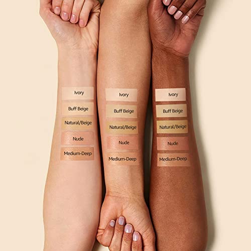 Mushroom Head Air Cushion CC Cream - Tattoo Cover up BB Cream Foundation Makeup Moisturizing Concealer Long-Lasting, Cushion Foundation Full Coverage Self Adjusting (2 PCS Natural)