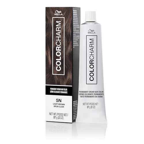 COLORCHARM Permanent Cream Hair Dye | Brown Hair Color | Medium to Golden Caramel, Cool Natural, Brunette Shades | 100% Gray Coverage | Vegan, Free of Phthalates & Parabens | 2 oz.