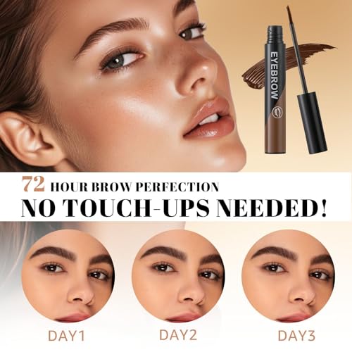 Peel Off Eyebrow Gel - 3 Day Waterproof Brow Tint, Dark Brown
