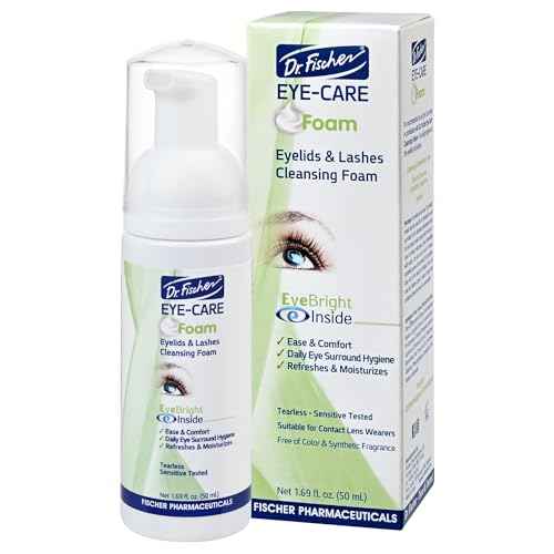 Dr. Fischer Tea Tree Oil Eyelid Cleanser - Eye Lid Scrub and Wash - Gentle Eyelash Foam Tear Free