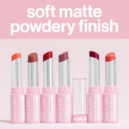 wet n wild Soft Blur Matte Lipstick - Little Red Rosette