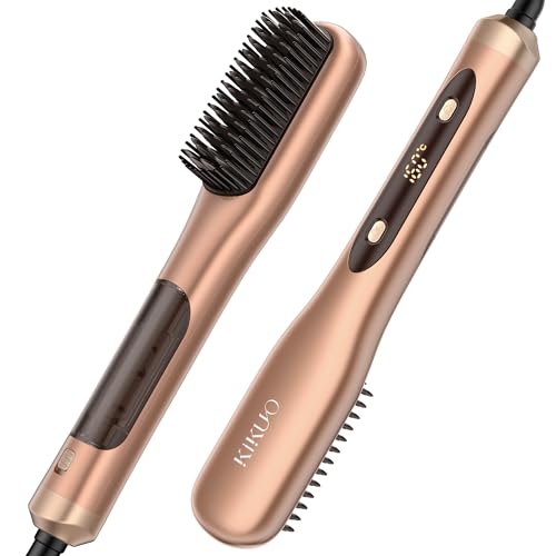 Steam Hair Straightener Brush with Ionic Technology