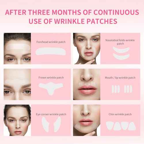 Facial Wrinkle Patches - 16 Pcs Anti Wrinkle Patches for Forehead, Neck, Smile Lines & Chin, Reusable Silicone Patches for Wrinkles, Overnight Facial Patches to Reduce Fine Lines for Women & Men??