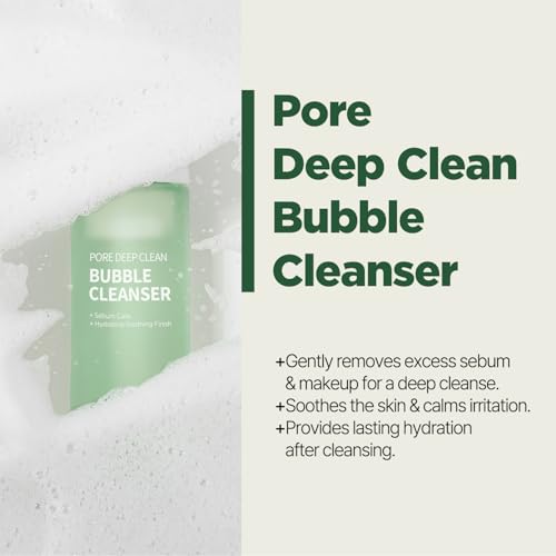 PONGDANG Pore Deep Clean Bubble Cleanser 5.11 fl.oz | Facial Foam for acne-prone skin | Zero Irritation | Sebum Control & Hydrating Wash | Korean Skin Care