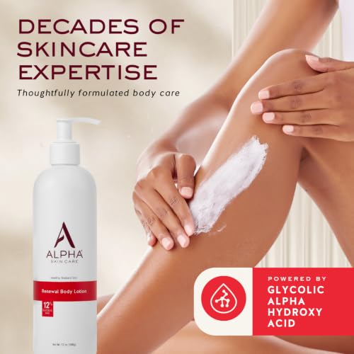 Alpha Skin Care Renewal Body Lotion, 12% Glycolic AHA, 12 Fl Oz