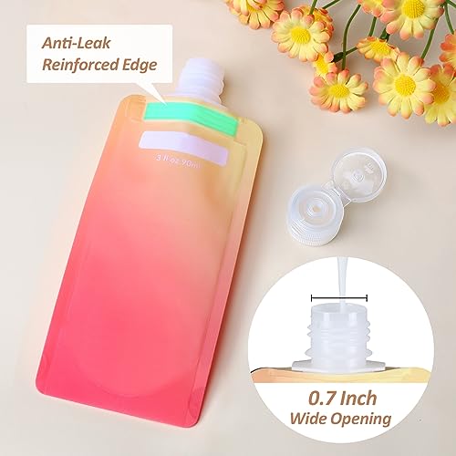 PACKISM 12-Pack Travel Pouches 3oz TSA Approved Leak-Proof