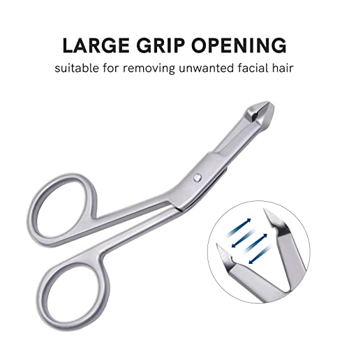 Professional Scissor Tweezers Stainless Steel Large Grip