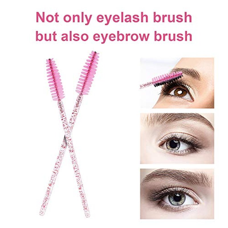 100pc Eyelash Brush Set with Container | Mascara Wands