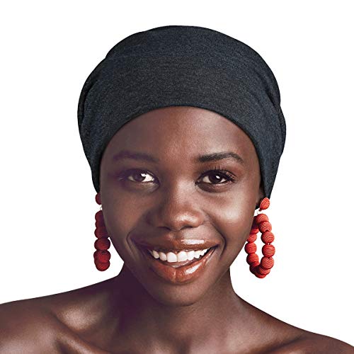 Sleep Cap Hair Bonnet Satin Lined Slouchy Beanie Hat for Night Sleeping - Adjustable Stay on All Night