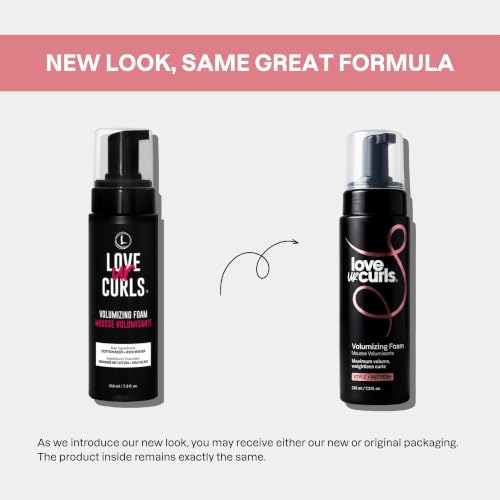 Love Ur Curls Volumizing Curl Mousse - Lightweight Anti-Frizz Foam, 7.3 oz