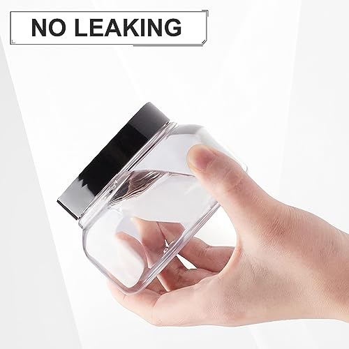 30 Pack Clear Body Scrub Jars, 8oz Clear Plastic Jars with Lids, Sugar Scrub Containers Empty Refillable Containers Round Low Profile Samples Jar for Makeup, Body Butter, Creams, Travel Storage