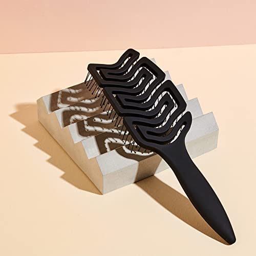 Detangling Massage Brush for Wet & Dry Hair - Ergonomic Paddle, Anti-Breakage