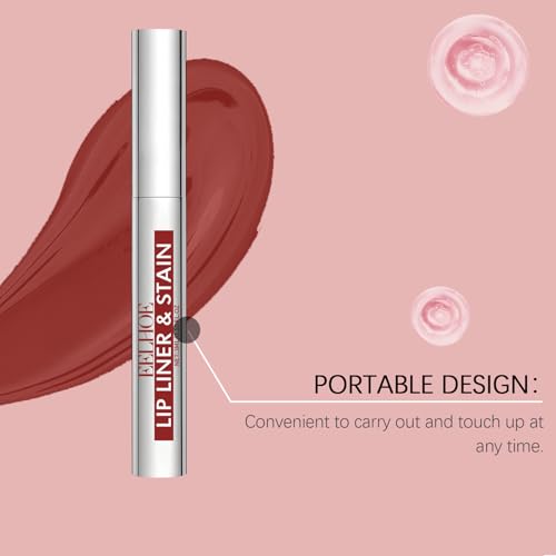 Petansy 3-Color Peel Off Lip Stain Tattoo Set, Waterproof Matte Lip Liner, Removable Lip Color, 1 Pack of 3