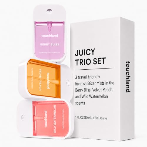 Touchland Juicy Trio Hand Sanitizer Spray Set - Hydrating Travel Size